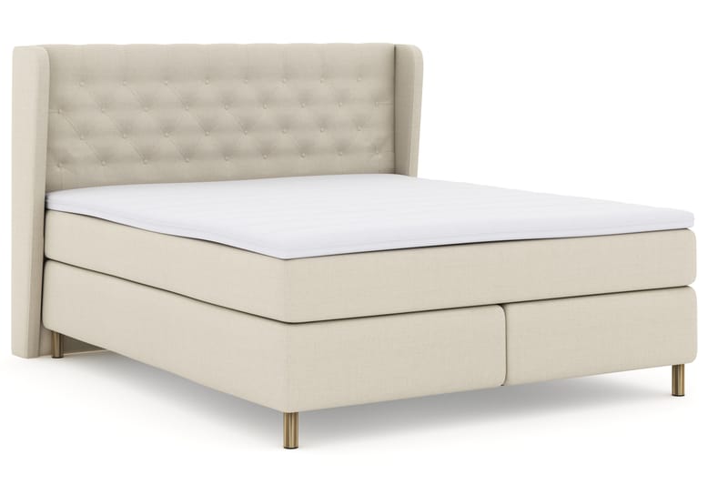 Sänkypaketti Choice No 3 180x200 Kova - Beige/Kuparijalat - Huonekalut - Sänky - Jenkkisängyt
