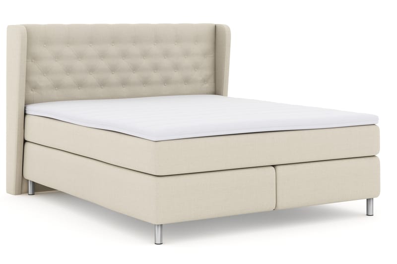 Sänkypaketti Choice No 3 180x200 Kova - Beige/Metallijalat - Huonekalut - Sänky - Jenkkisängyt