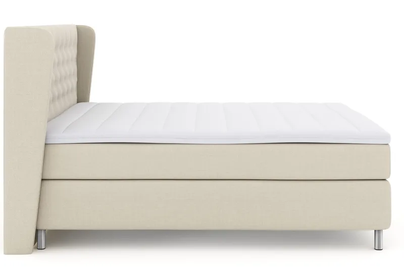 Sänkypaketti Choice No 3 180x200 Kova - Beige/Metallijalat - Huonekalut - Sänky - Jenkkisängyt