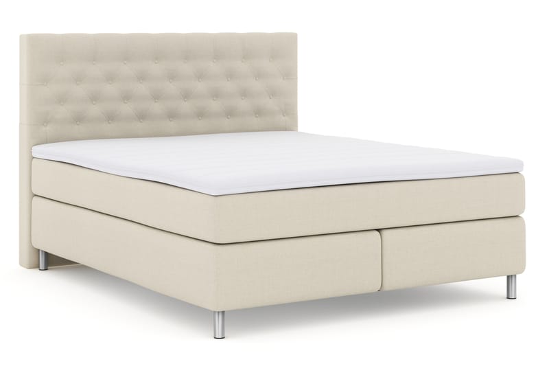 Sänkypaketti Choice No 3 180x200 Kova - Beige/Metallijalat - Huonekalut - Sänky - Jenkkisängyt