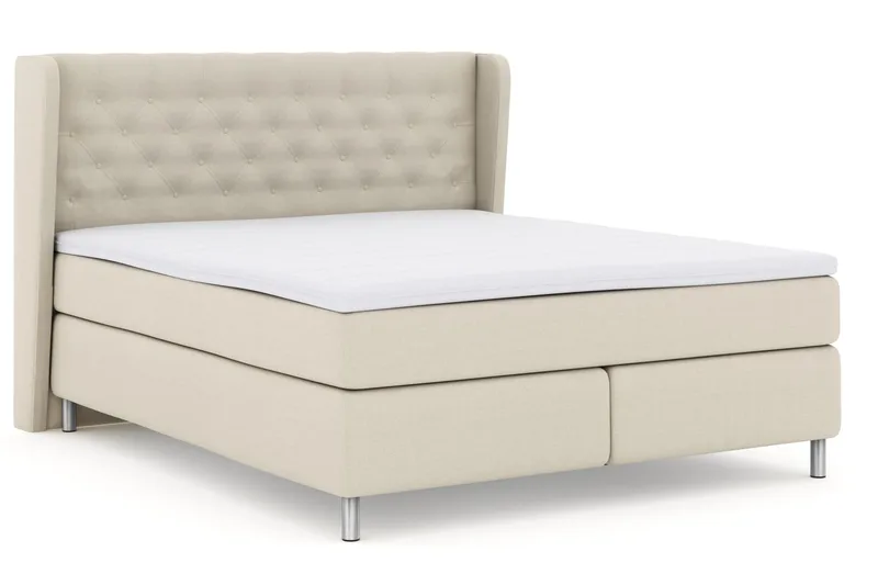 Sänkypaketti Choice No 3 180x200 Kova - Beige/Metallijalat - Huonekalut - Sänky - Jenkkisängyt