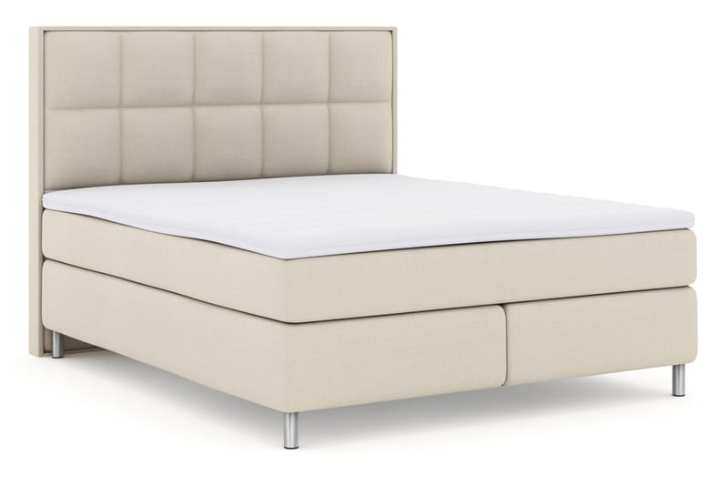 Sänkypaketti Choice No 3 180x200 Kova - Beige/Metallijalat - Huonekalut - Sänky - Jenkkisängyt