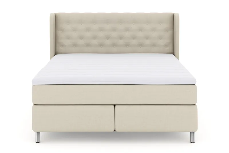 Sänkypaketti Choice No 3 180x200 Kova - Beige/Metallijalat - Huonekalut - Sänky - Jenkkisängyt