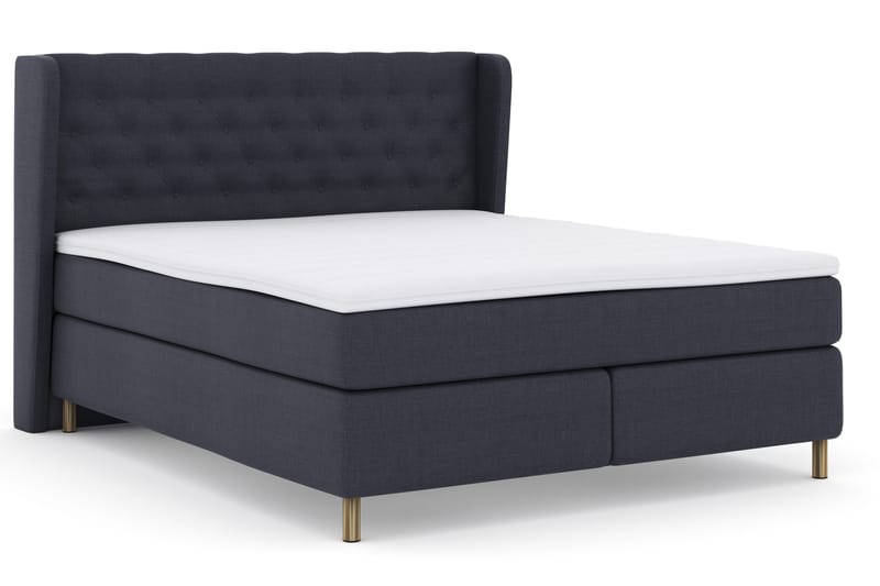 Sänkypaketti Choice No 3 180x200 Kova - Sininen/Kuparijalat - Huonekalut - Sänky - Jenkkisängyt