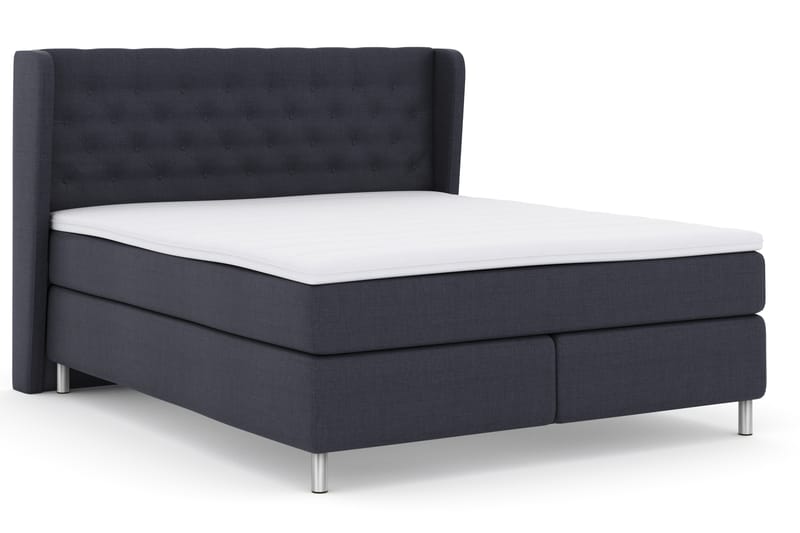 Sänkypaketti Choice No 3 180x200 Kova - Sininen/Metallijalat - Huonekalut - Sänky - Jenkkisängyt