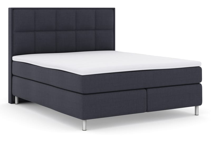 Sänkypaketti Choice No 3 180x200 Kova - Sininen/Metallijalat - Huonekalut - Sänky - Jenkkisängyt