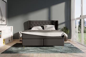 Sänkypaketti Choice No 3 180x200 Kova - Tummanharmaa/Kuparijalat - Huonekalut - Sänky - Jenkkisängyt