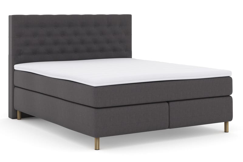 Sänkypaketti Choice No 3 180x200 Kova - Tummanharmaa/Kuparijalat - Huonekalut - Sänky - Jenkkisängyt