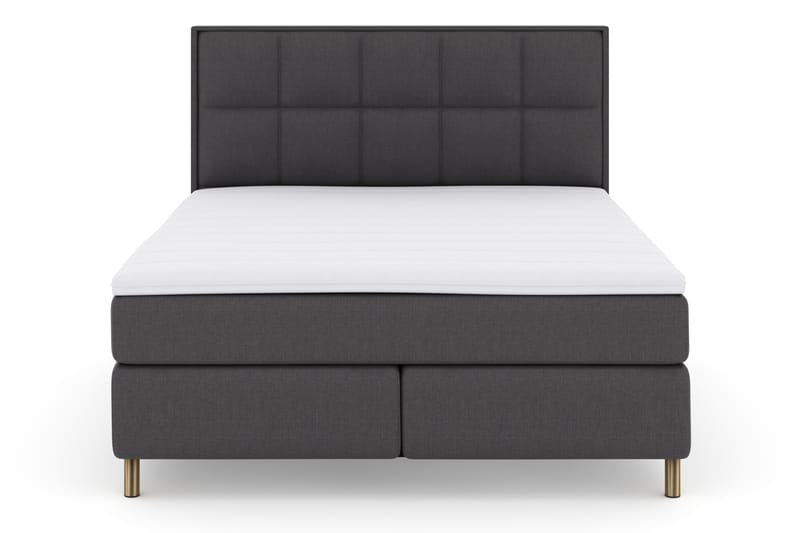 Sänkypaketti Choice No 3 180x200 Kova - Tummanharmaa/Kuparijalat - Huonekalut - Sänky - Jenkkisängyt