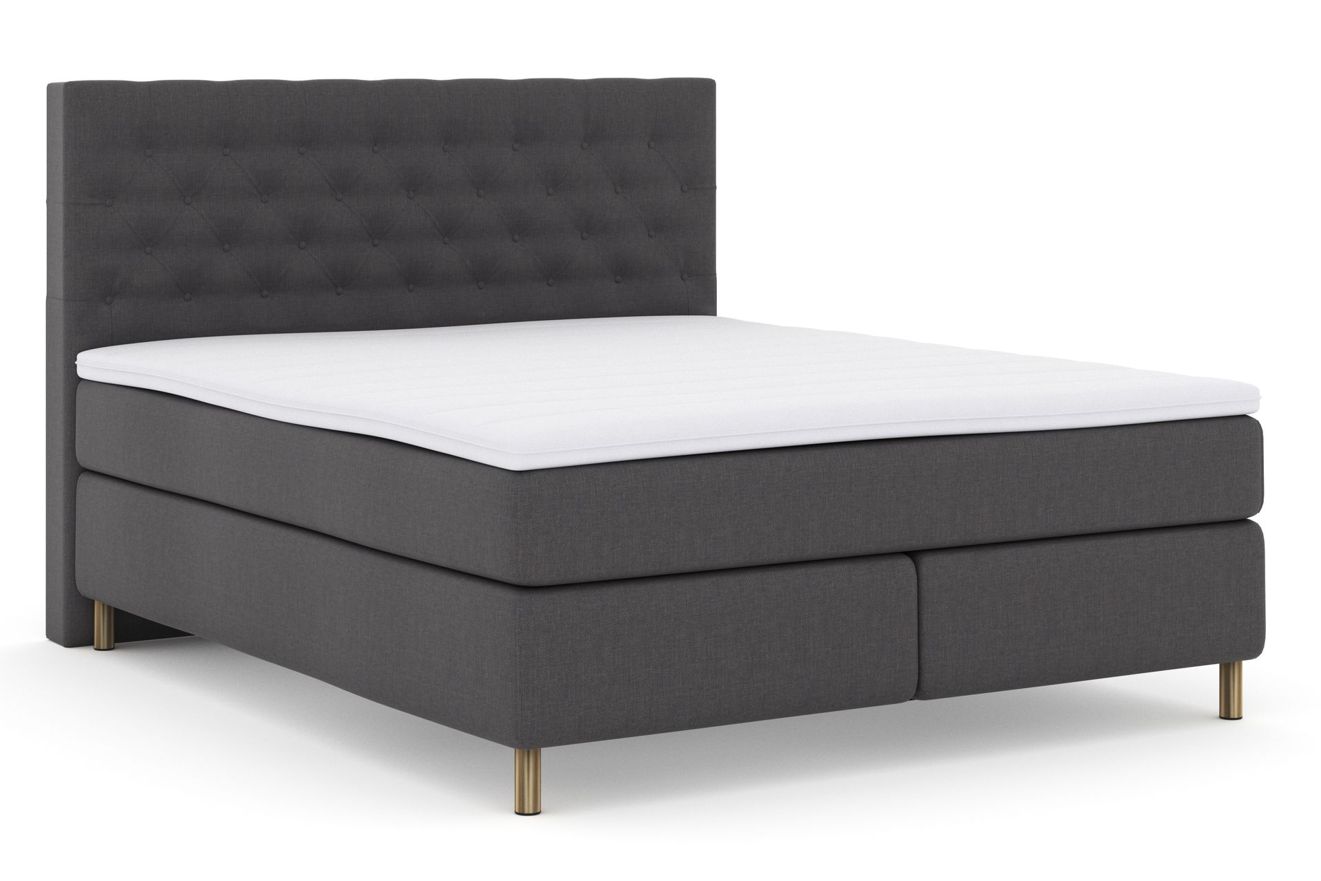 Sänkypaketti Choice No 3 180x200 Kova - Tummanharmaa/Kuparijalat - Huonekalut - Sänky - Jenkkisängyt