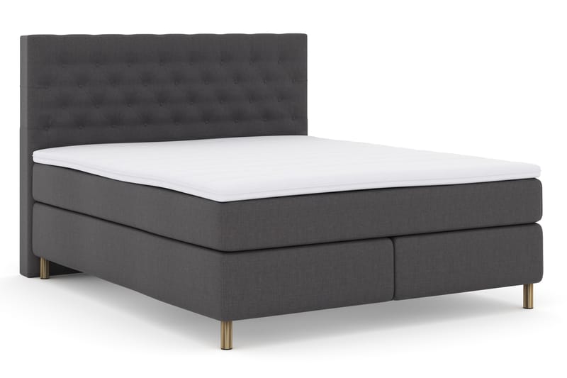 Sänkypaketti Choice No 3 180x200 Kova - Tummanharmaa/Kuparijalat - Huonekalut - Sänky - Jenkkisängyt