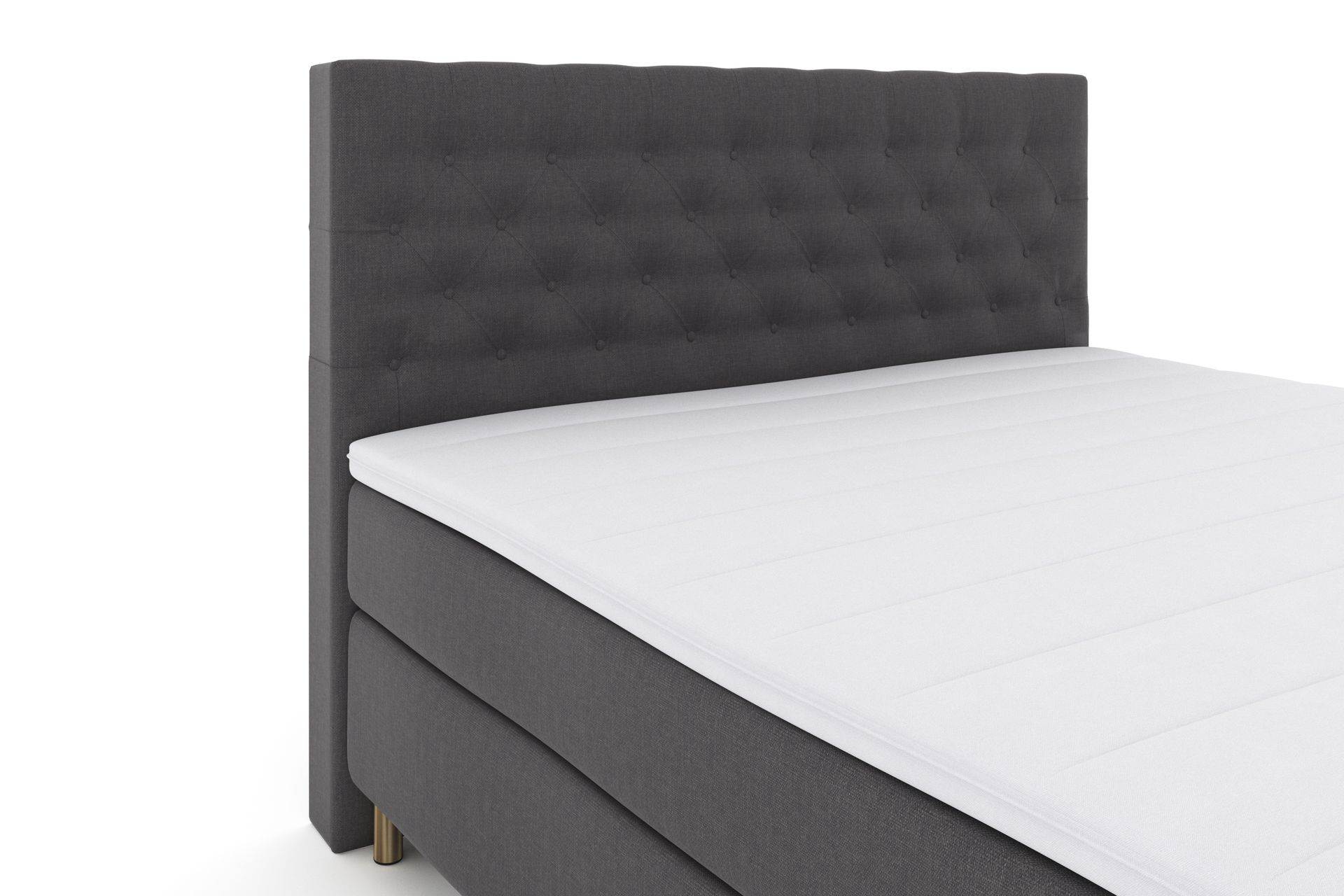 Sänkypaketti Choice No 3 180x200 Kova - Tummanharmaa/Kuparijalat - Huonekalut - Sänky - Jenkkisängyt