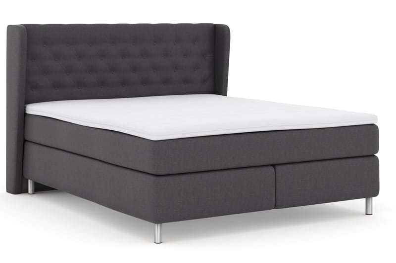 Sänkypaketti Choice No 3 180x200 Kova - Tummanharmaa/Metallijalat - Huonekalut - Sänky - Jenkkisängyt
