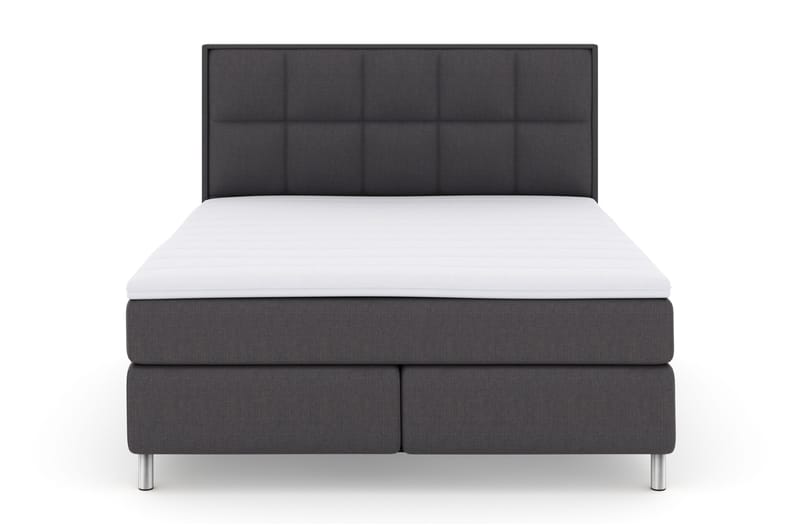 Sänkypaketti Choice No 3 180x200 Kova - Tummanharmaa/Metallijalat - Huonekalut - Sänky - Jenkkisängyt