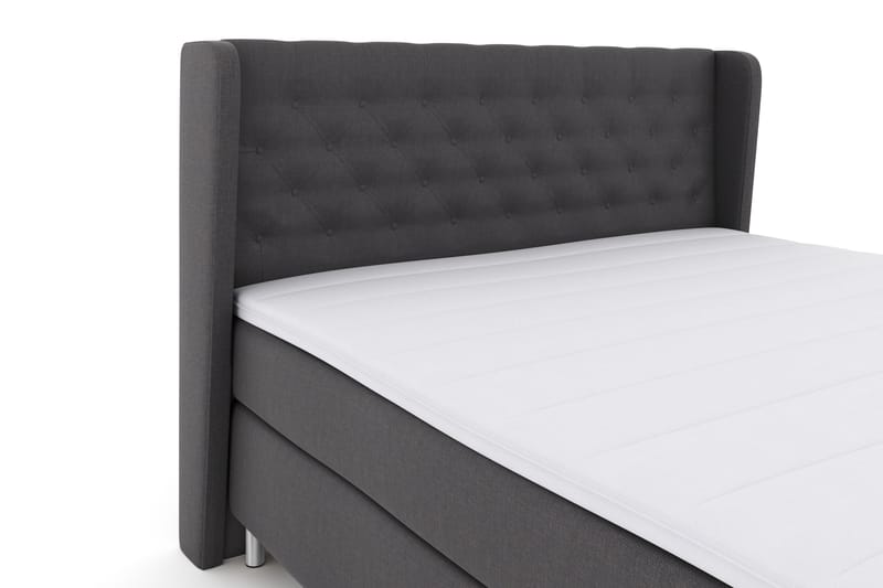 Sänkypaketti Choice No 3 180x200 Kova - Tummanharmaa/Metallijalat - Huonekalut - Sänky - Jenkkisängyt