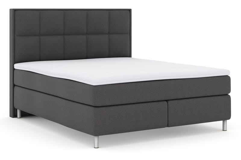 Sänkypaketti Choice No 3 180x200 Kova - Tummanharmaa/Metallijalat - Huonekalut - Sänky - Jenkkisängyt