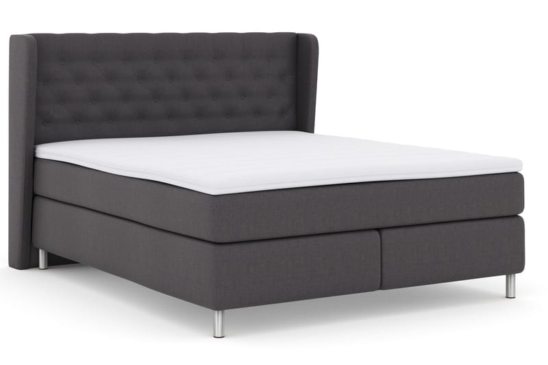 Sänkypaketti Choice No 3 180x200 Kova - Tummanharmaa/Metallijalat - Huonekalut - Sänky - Jenkkisängyt