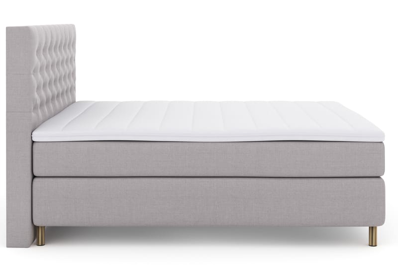 Sänkypaketti Choice No 3 180x200 Kova - Vaaleanharmaa/Kuparijalat - Huonekalut - Sänky - Jenkkisängyt