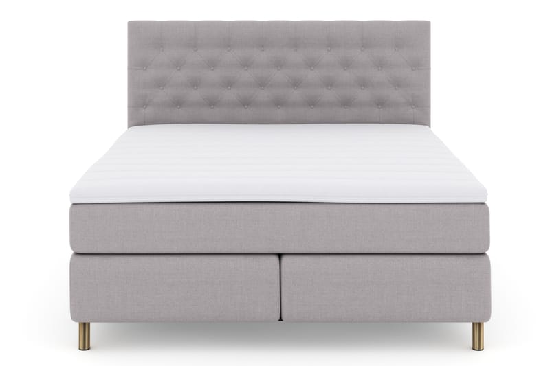Sänkypaketti Choice No 3 180x200 Kova - Vaaleanharmaa/Kuparijalat - Huonekalut - Sänky - Jenkkisängyt