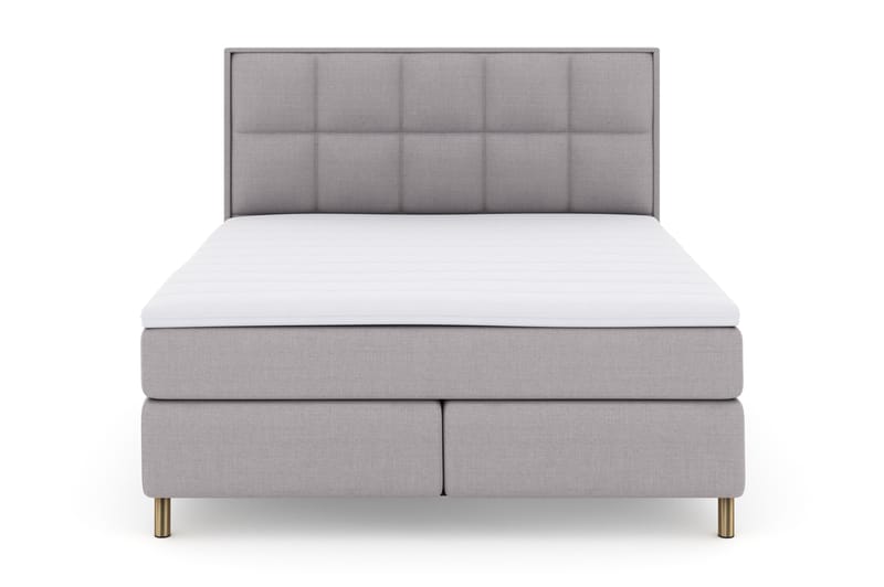 Sänkypaketti Choice No 3 180x200 Kova - Vaaleanharmaa/Kuparijalat - Huonekalut - Sänky - Jenkkisängyt