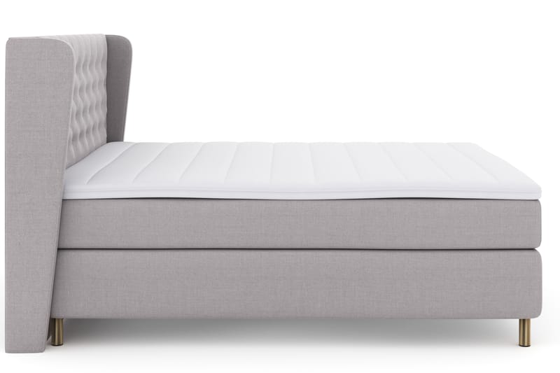 Sänkypaketti Choice No 3 180x200 Kova - Vaaleanharmaa/Kuparijalat - Huonekalut - Sänky - Jenkkisängyt