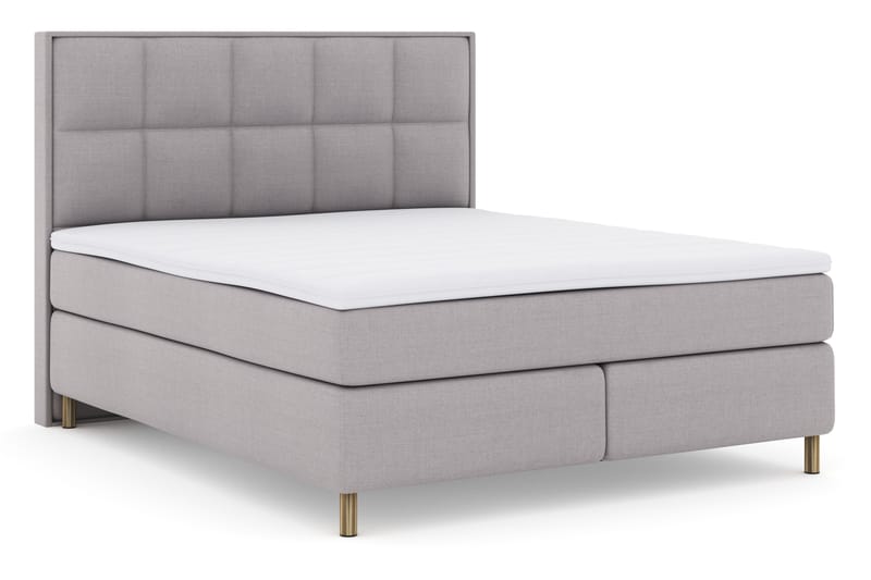 Sänkypaketti Choice No 3 180x200 Kova - Vaaleanharmaa/Kuparijalat - Huonekalut - Sänky - Jenkkisängyt