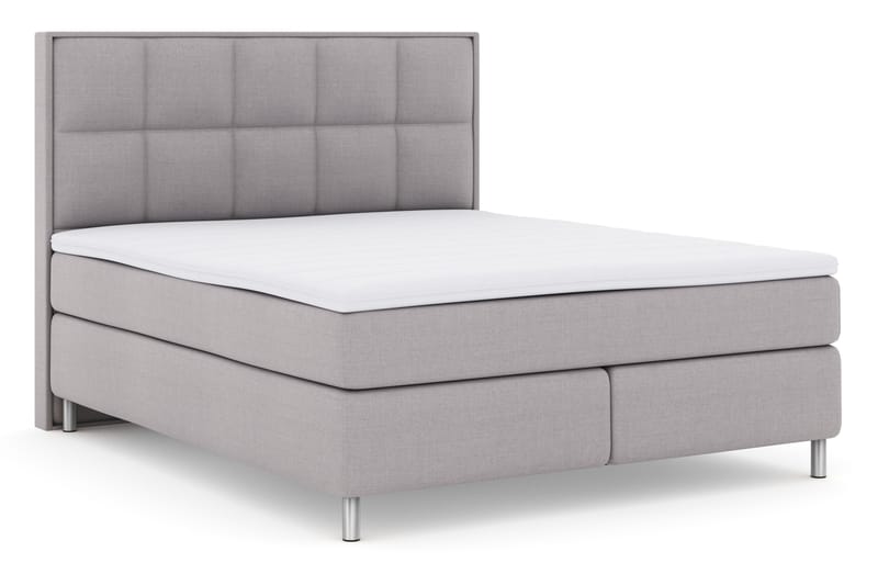 Sänkypaketti Choice No 3 180x200 Kova - Vaaleanharmaa/Metallijalat - Huonekalut - Sänky - Jenkkisängyt
