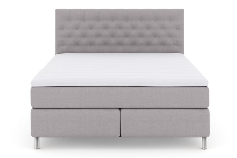Sänkypaketti Choice No 3 180x200 Kova - Vaaleanharmaa/Metallijalat - Huonekalut - Sänky - Jenkkisängyt