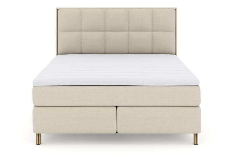 Sänkypaketti Choice No 3 180x200 Kova/Medium - Beige/Kuparijalat - Huonekalut - Sänky - Jenkkisängyt