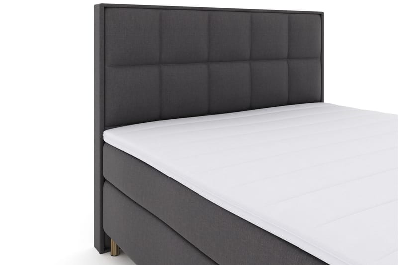 Sänkypaketti Choice No 3 180x200 Kova/Medium - Tummanharmaa/Kuparijalat - Huonekalut - Sänky - Jenkkisängyt