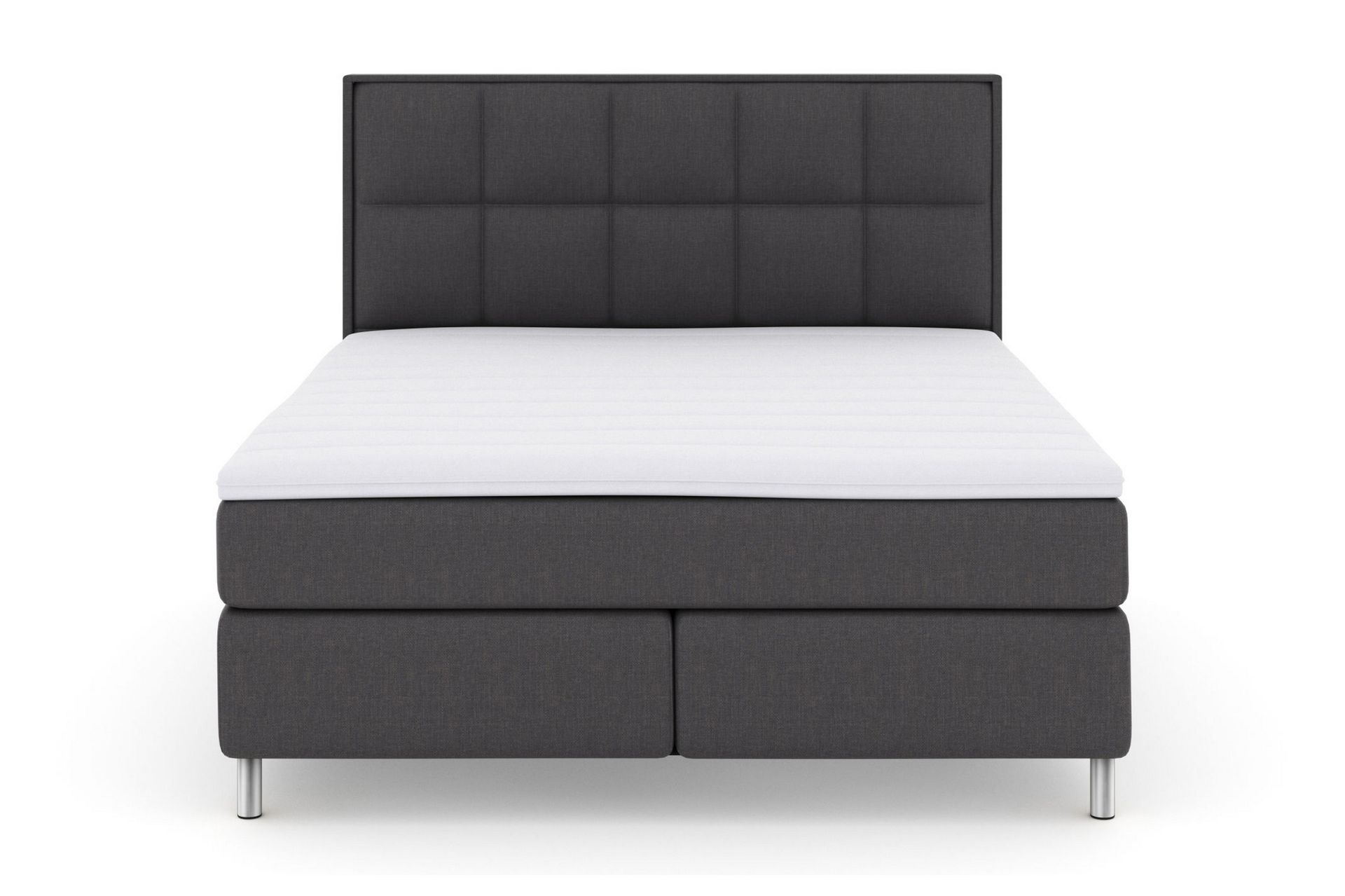 Sänkypaketti Choice No 3 180x200 Kova/Medium - Tummanharmaa/Metallijalat - Huonekalut - Sänky - Jenkkisängyt