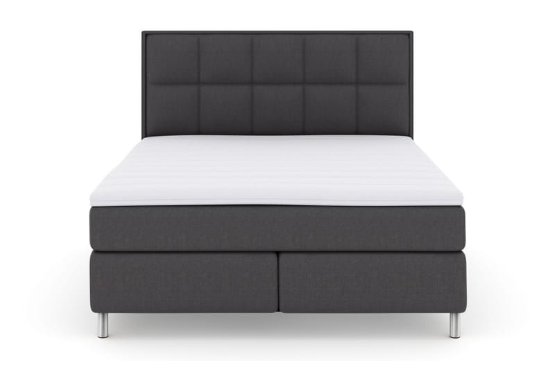 Sänkypaketti Choice No 3 180x200 Kova/Medium - Tummanharmaa/Metallijalat - Huonekalut - Sänky - Jenkkisängyt