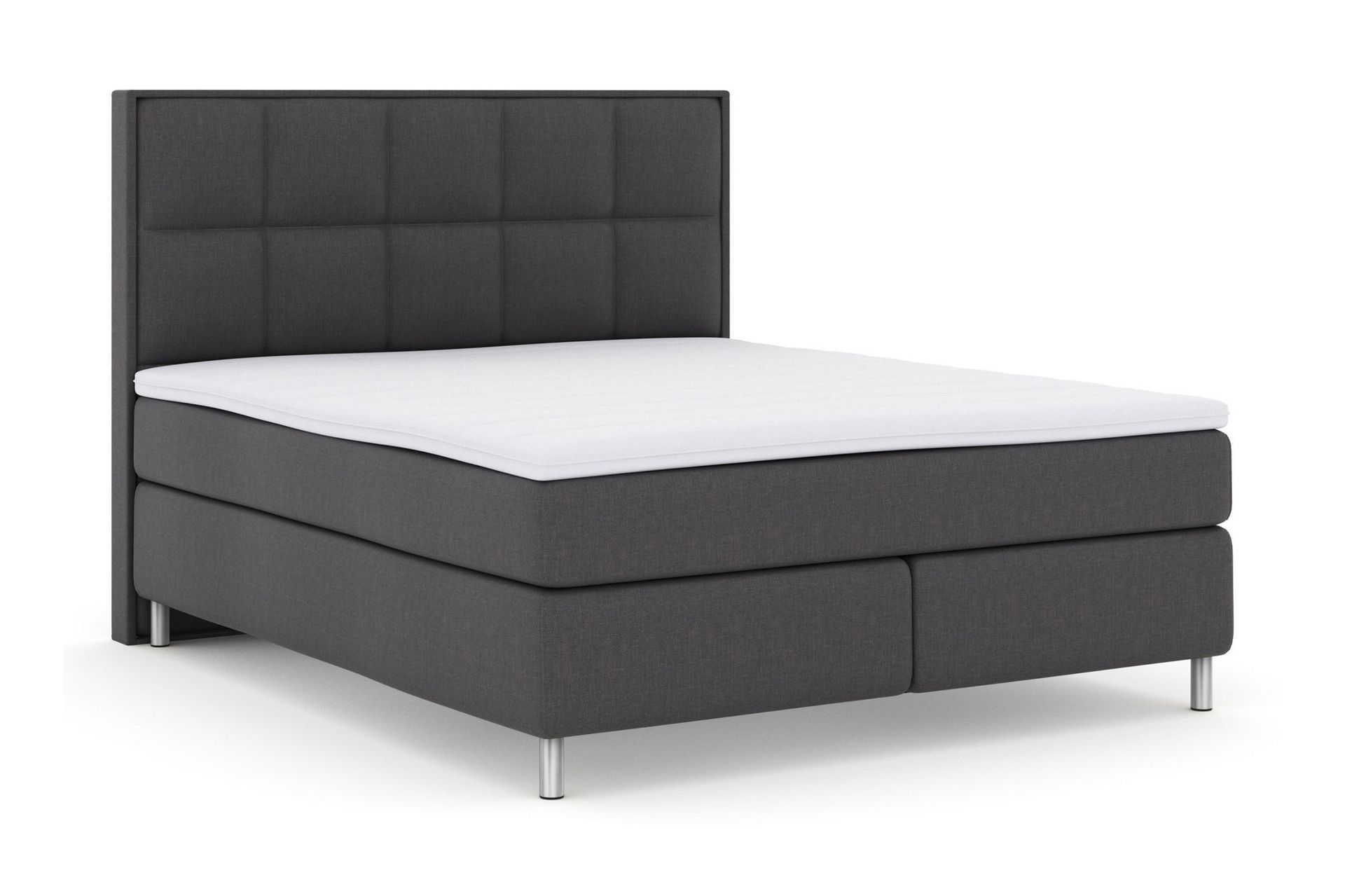 Sänkypaketti Choice No 3 180x200 Kova/Medium - Tummanharmaa/Metallijalat - Huonekalut - Sänky - Jenkkisängyt