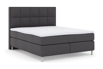 Sänkypaketti Choice No 3 180x200 Kova/Medium - Tummanharmaa/Metallijalat - Huonekalut - Sänky - Jenkkisängyt