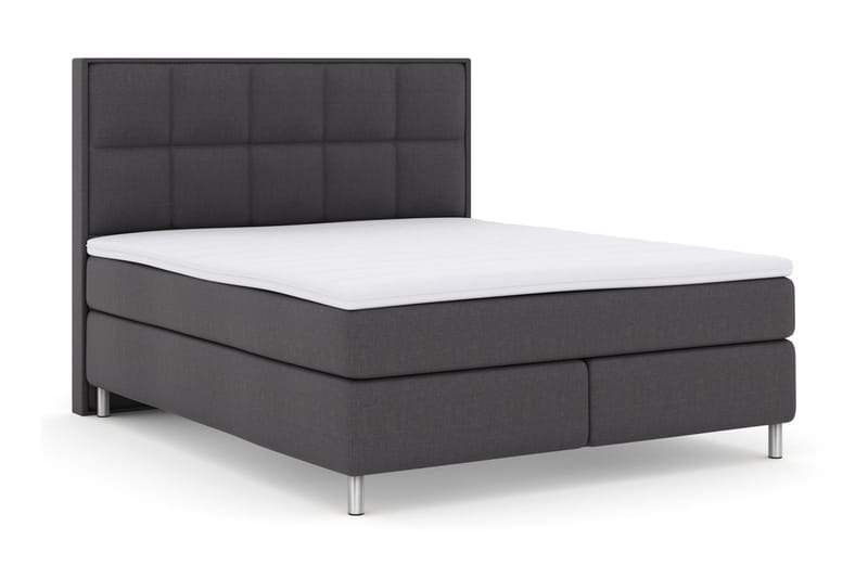 Sänkypaketti Choice No 3 180x200 Kova/Medium - Tummanharmaa/Metallijalat - Huonekalut - Sänky - Jenkkisängyt