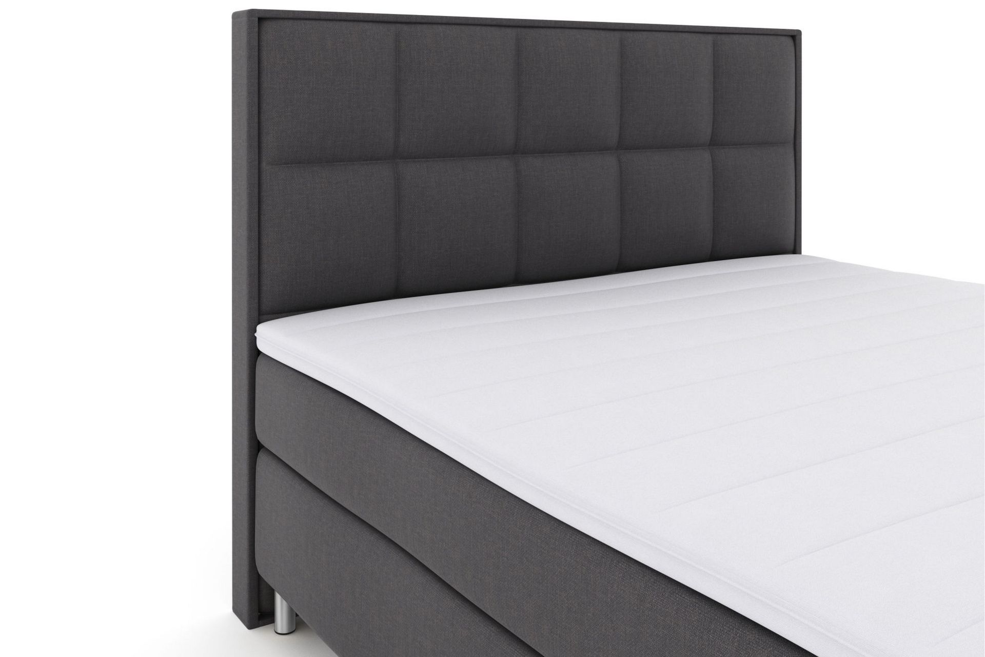Sänkypaketti Choice No 3 180x200 Kova/Medium - Tummanharmaa/Metallijalat - Huonekalut - Sänky - Jenkkisängyt