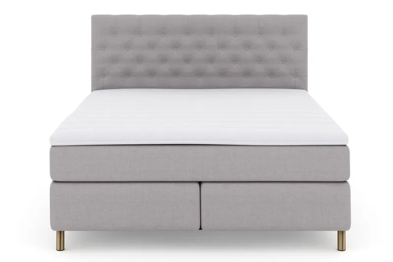 Sänkypaketti Choice No 3 180x200 Kova/Medium - Vaaleanharmaa/Kuparijalat - Huonekalut - Sänky - Jenkkisängyt