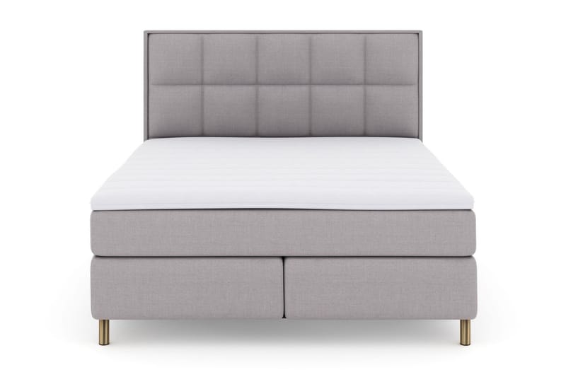 Sänkypaketti Choice No 3 180x200 Kova/Medium - Vaaleanharmaa/Kuparijalat - Huonekalut - Sänky - Jenkkisängyt