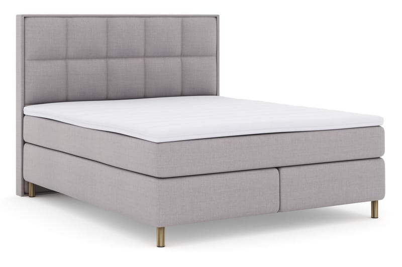 Sänkypaketti Choice No 3 180x200 Kova/Medium - Vaaleanharmaa/Kuparijalat - Huonekalut - Sänky - Jenkkisängyt