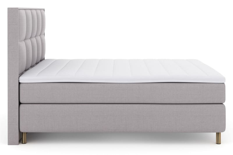 Sänkypaketti Choice No 3 180x200 Kova/Medium - Vaaleanharmaa/Kuparijalat - Huonekalut - Sänky - Jenkkisängyt