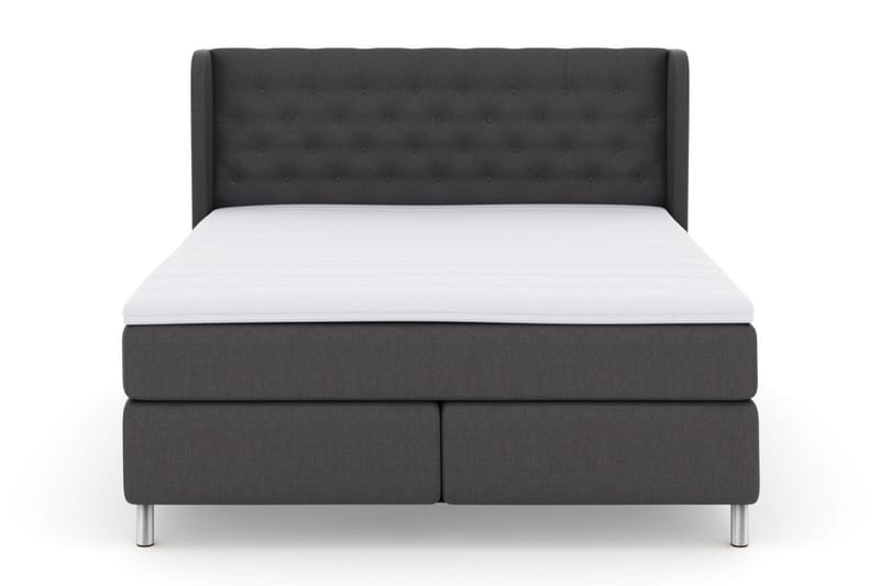 Sänkypaketti Choice No 3 180x200 Medium - Tummanharmaa/Metallijalat - Huonekalut - Sänky - Jenkkisängyt