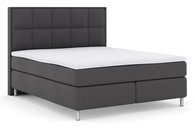 Sänkypaketti Choice No 3 180x200 Medium - Tummanharmaa/Metallijalat - Huonekalut - Sänky - Jenkkisängyt