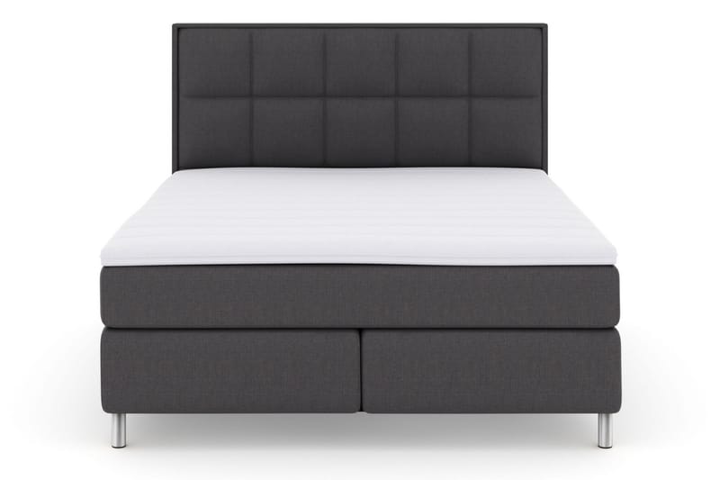Sänkypaketti Choice No 3 180x200 Medium - Tummanharmaa/Metallijalat - Huonekalut - Sänky - Jenkkisängyt