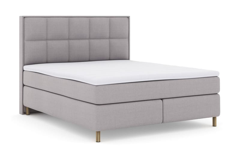 Sänkypaketti Choice No 3 210x210 Kova - Vaaleanharmaa/Kuparijalat - Huonekalut - Sänky - Jenkkisängyt