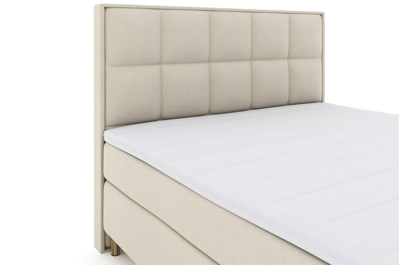 Sänkypaketti Choice No 3 210x210 Kova/Medium - Beige/Kuparijalat - Huonekalut - Sänky - Jenkkisängyt