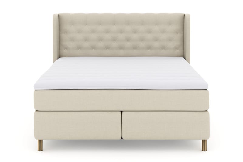 Sänkypaketti Choice No 3 210x210 Kova/Medium - Beige/Kuparijalat - Huonekalut - Sänky - Jenkkisängyt
