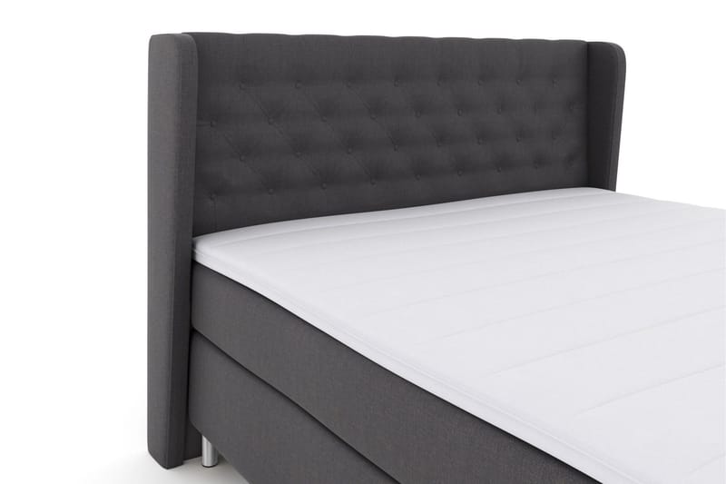 Sänkypaketti Choice No 3 210x210 Kova/Medium - Tummanharmaa/Metallijalat - Huonekalut - Sänky - Jenkkisängyt