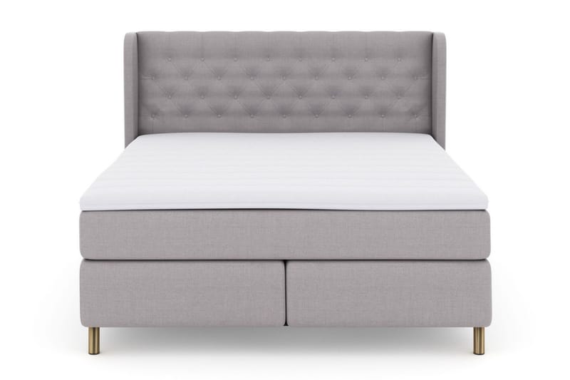 Sänkypaketti Choice No 3 210x210 Kova/Medium - Vaaleanharmaa/Kuparijalat - Huonekalut - Sänky - Jenkkisängyt