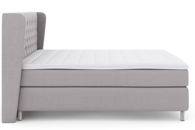 Sänkypaketti Choice No 3 210x210 Kova/Medium - Vaaleanharmaa/Metallijalat - Huonekalut - Sänky - Jenkkisängyt