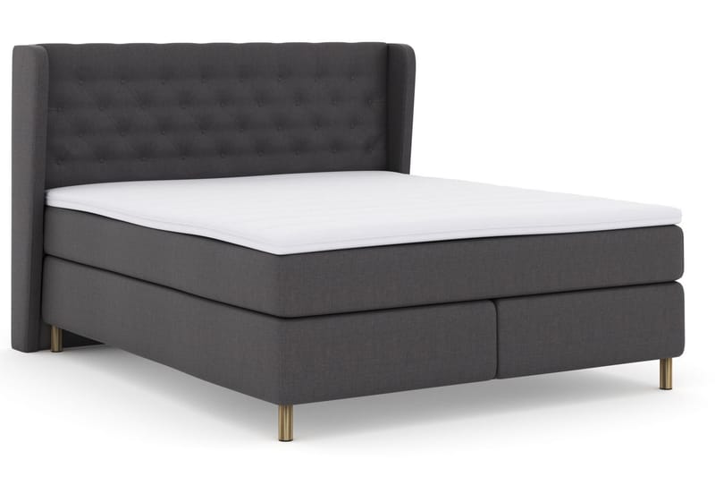 Sänkypaketti Choice No 3 210x210 Medium - Tummanharmaa/Kuparijalat - Huonekalut - Sänky - Jenkkisängyt